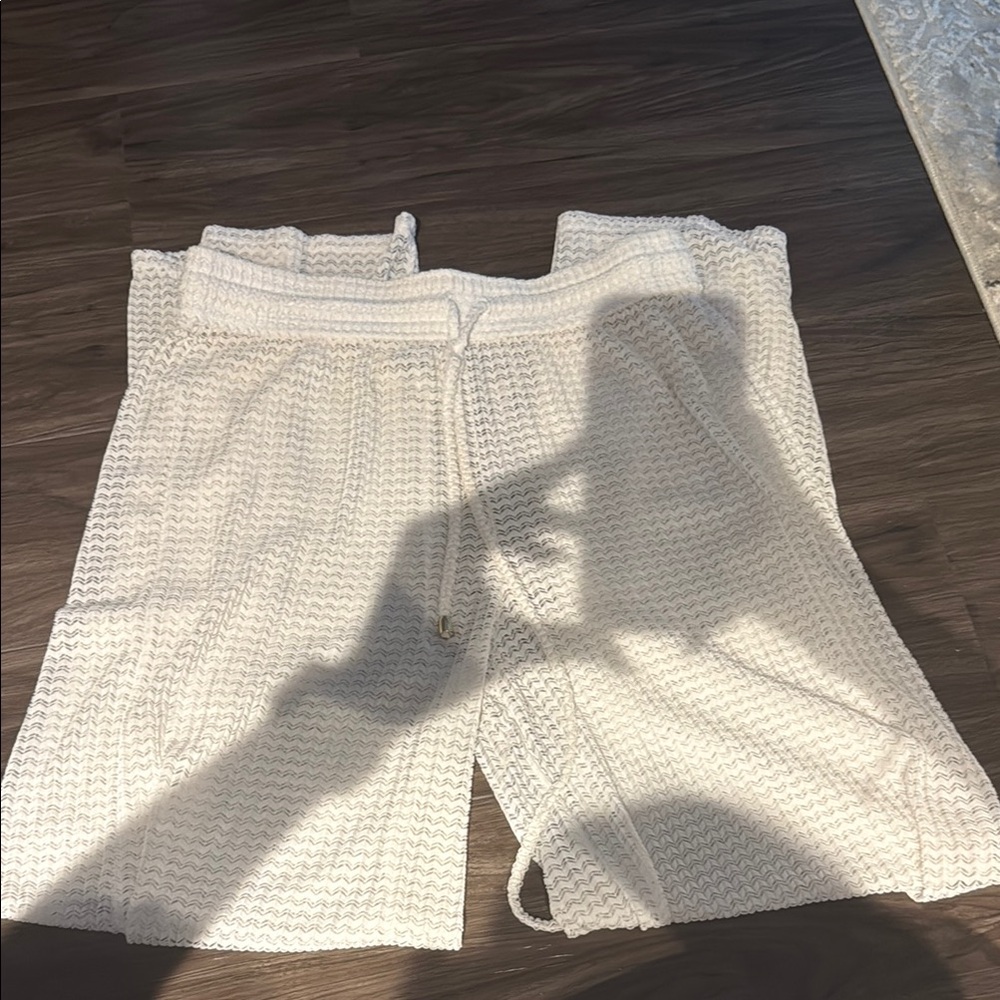 Jordan Taylor Cream Crochet Pants